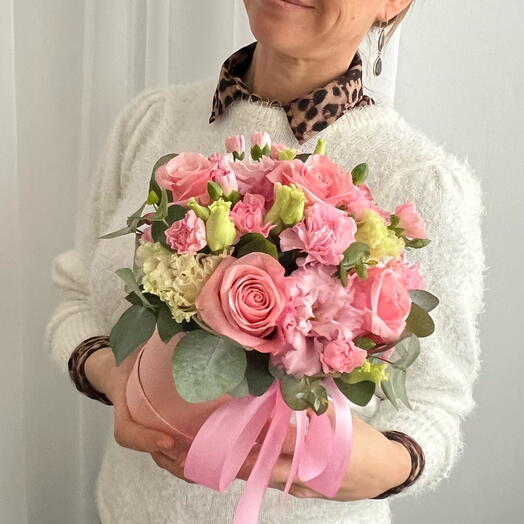 Pinky flowers in the box