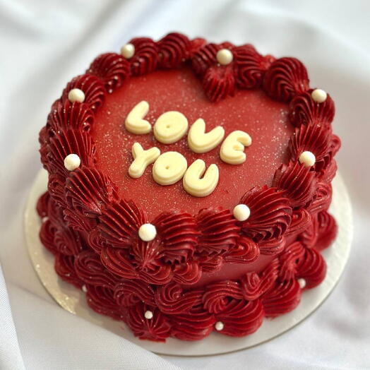 Торт Красный бархат малина «Love you