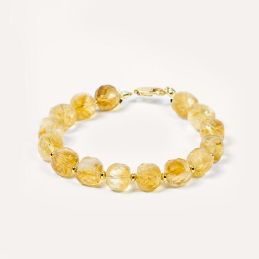 Браслет Флокс Цитрин 14K 20 см (BRA1125)