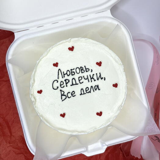 Бенто-торт «Любовь, сердечки, все дела»