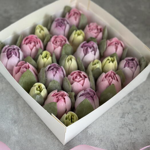 Набор зефира в квардарой коробке 20*20с