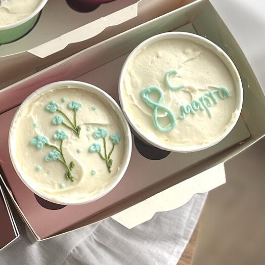 Бенто торт в стакане 8 марта