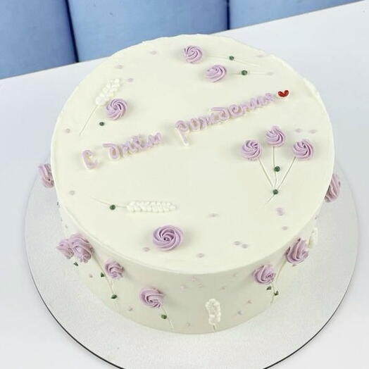 Торт для жены «С цветочками»