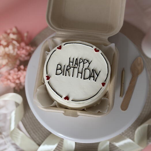Бенто-торт Happy Birthday с декором
