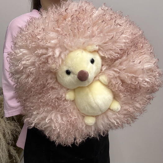 Пушистый розовый ежик🥰