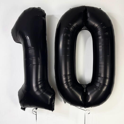 Шары цифры 10 на день рождения
