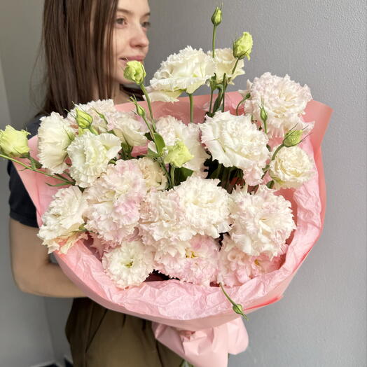 Букет из 5 махровых эустом Алиса Пинк
