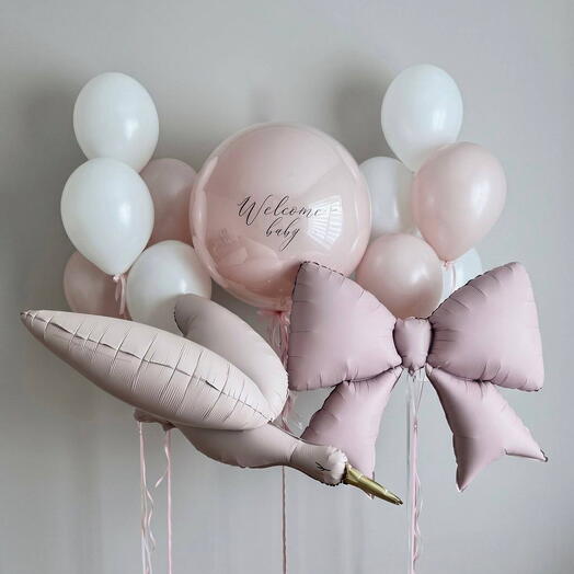 Набор шаров на выписку девочки 🎀