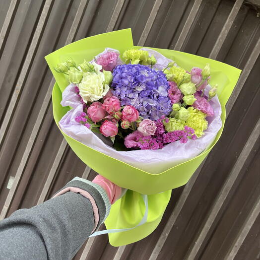 Яркий трендовый букет 💚💜