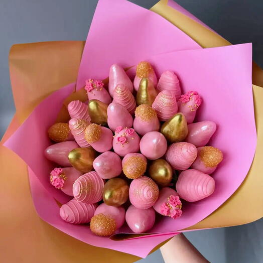 Букет из клубники в бельгийском шоколаде Callebaut 35 ягод