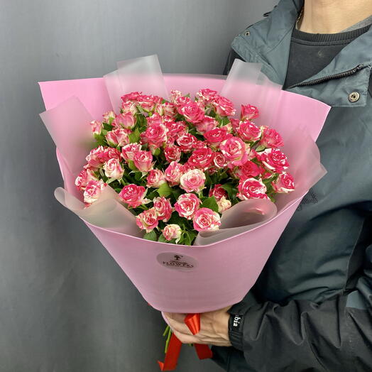 Букет кустовая роза Фаерворкс