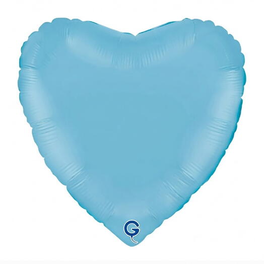 Matte Blue Heart Foil Balloon