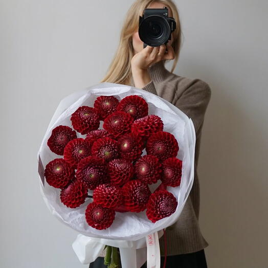 ️️💓ГЕОРГИНЫ️️ 💓СЕЗОН!!!! Букет ярких красных бордовых георгин