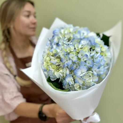 Букет из 1 шт. Голубой гортензии