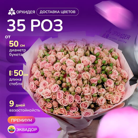 35 кустовых роз Вега