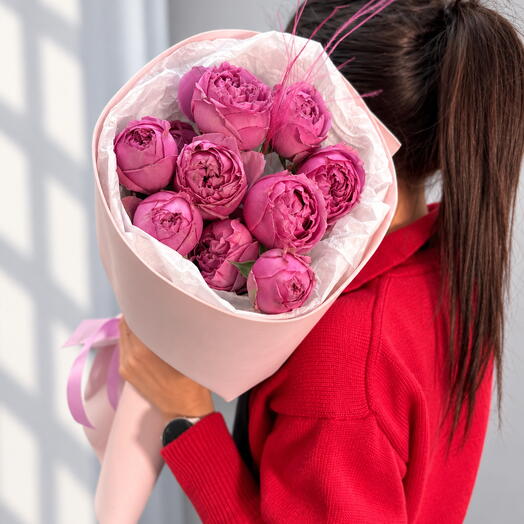 3 пионовидные кустовые розы 💗