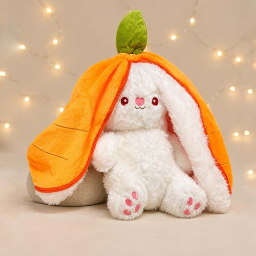 Зайка в ярком чехле-морковке🥕