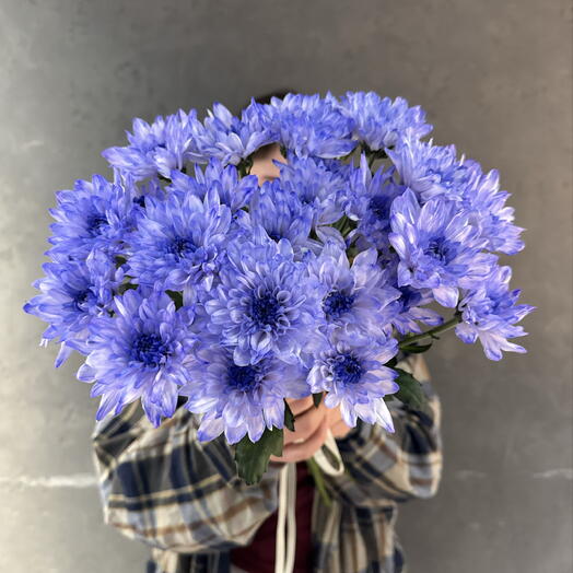 Фиолетовая хризантема под ленту💜