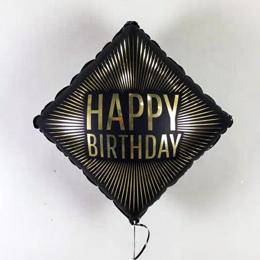 Шар из фольги «Happy Birthday» (ромб) 19" (45см) | без грузика