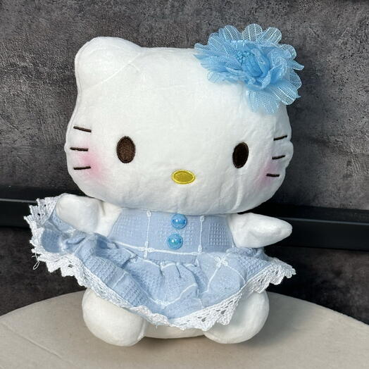 Жұмсақ ойыншық Hello Kitty (көк)