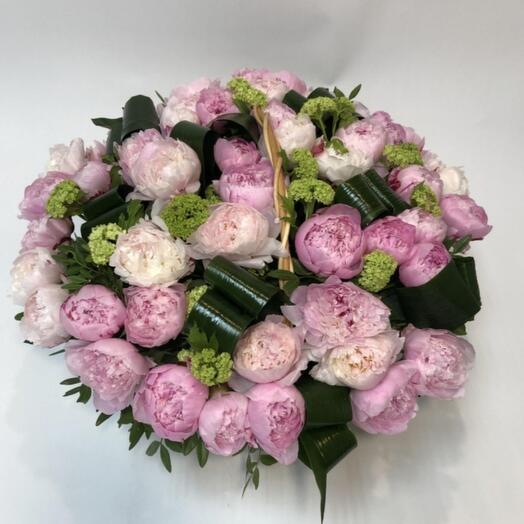 51 peonies in the basket
