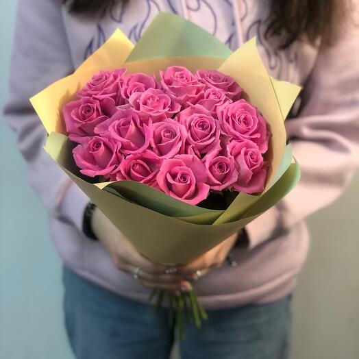 Букет из 15 розовых роз