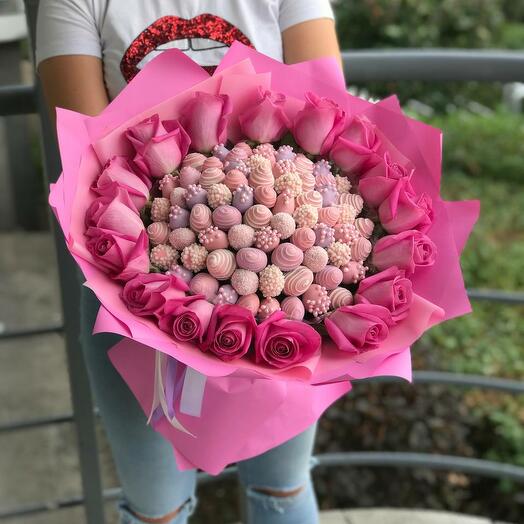 Букет Сатурн Pink XXL