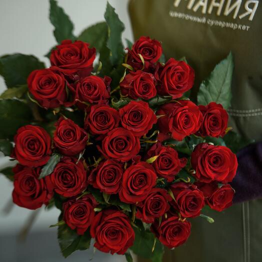 25 rosas Premium Red 60cm