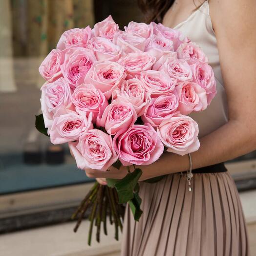 Bouquet of 25 roses "Pink O Hara"