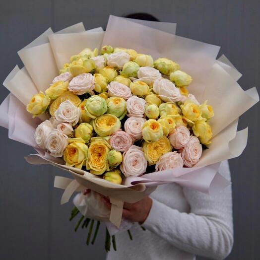 Микс кустовых роз