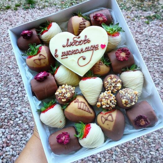 Fruta en chocolate