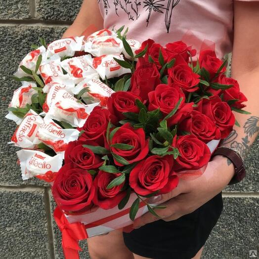 Corazón de rosas y Rafaelo