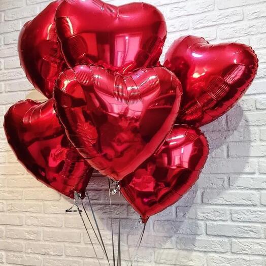 Шар сердце 7 шт