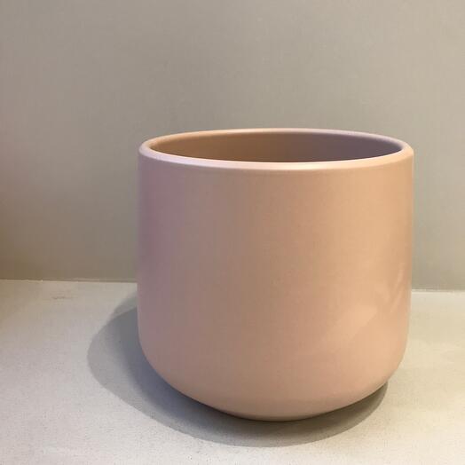 Amber ceramic vase