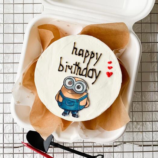 Бенто торт «happy birthday» миньон