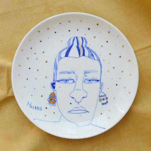 Hand-painted plate