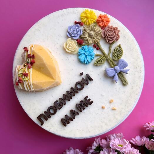 Торт из мороженого «букет любимой маме»