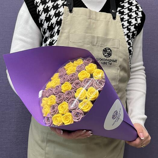 Звезда из 37 шоколадных роз