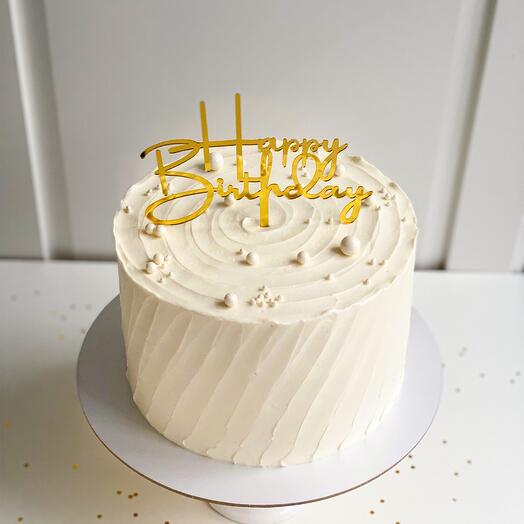 Pastel blanco conciso 2 kg. para 10-15 personas con tapa de acrílico