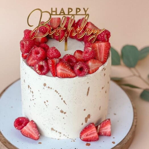 Berry loaded cake for happybirthday