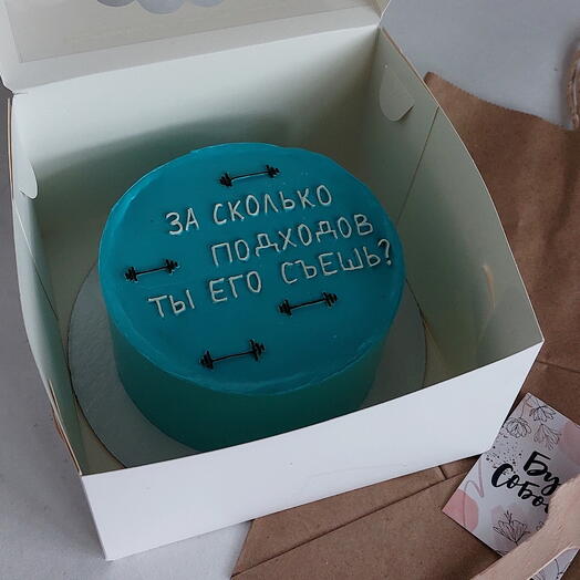 Бенто-торт с гантелями