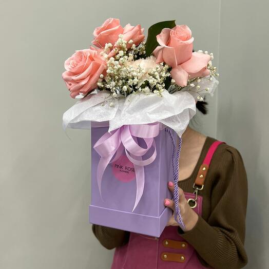 Французские розы в коробке 🌹