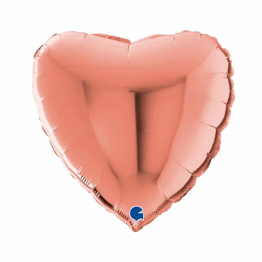 Rozə qızılı folqa ürək