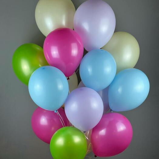 Разноцветные шары под цвет букета (15 шт)