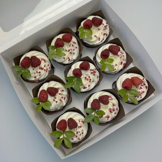 Raspberry Cupcake Set