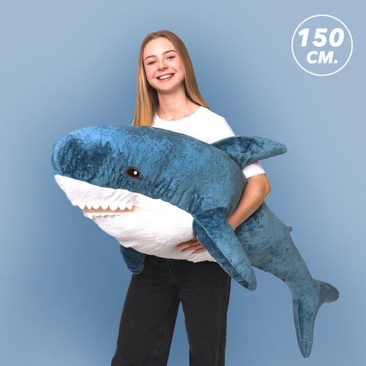 Weiches Spielzeug großer blauer Flohhai 150cm