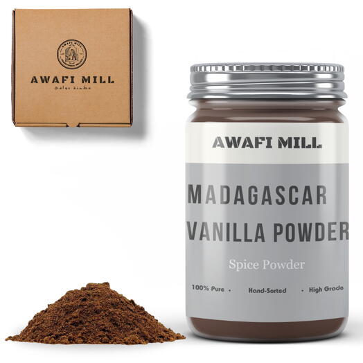 AWAFI MILL Vanilla Bean Powder | Madagascar Vanilla - Bottle of 12 Gram