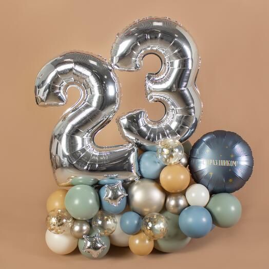 Фигура из шаров с двумя цифрами «Sage»