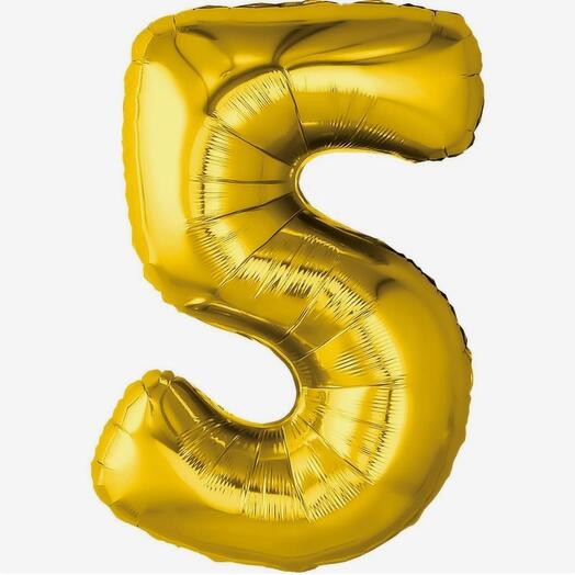 Foil balloon "Figure 5" with helium