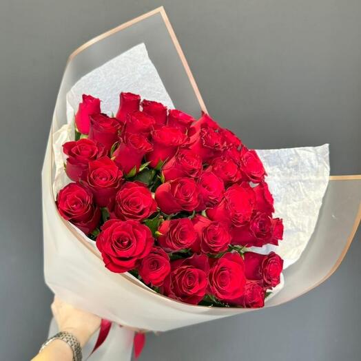 -20%АКЦИЯ🌹Классика |35 кенийских розы|оформление|Цветы в Уфе